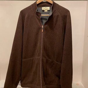 Tommy Bahama Men's XXL Brown and Grey Fleece Jacket